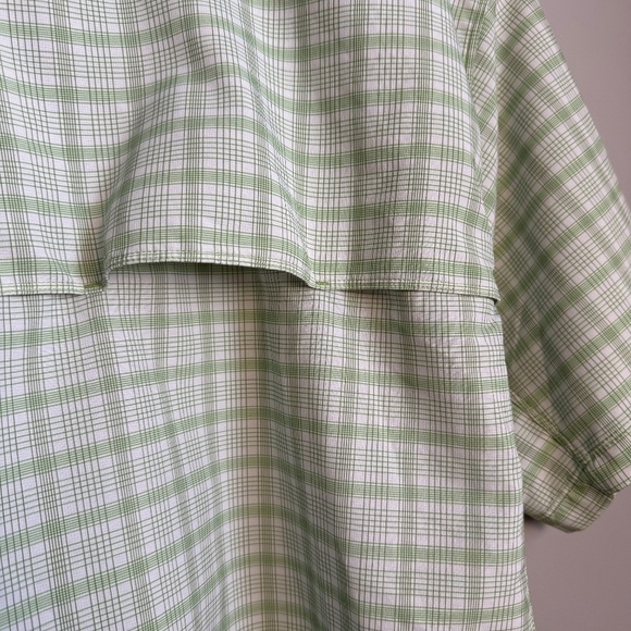The North Face Men's XL Green Plaid Button Up Performance Shirt Hiking Fishing - Picture 8 of 16